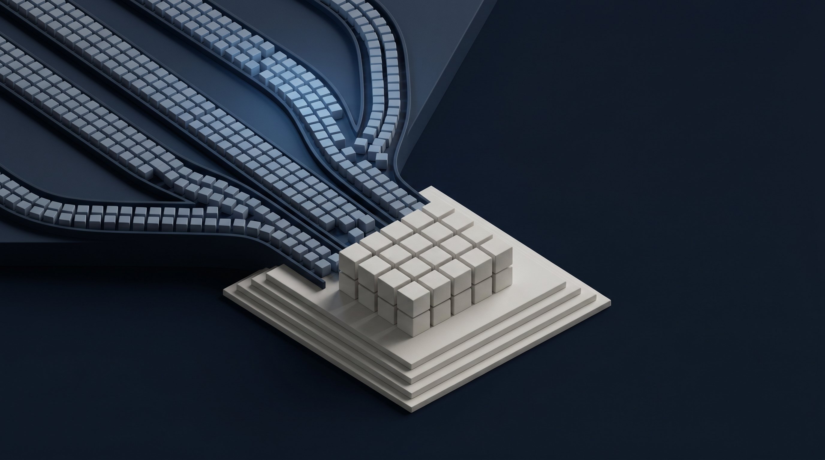 Abstrakte 3D-Visualisierung zum Thema MCP-Integration